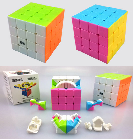 MoYu AoSu 4x4x4 Stickerless Speed Cube 62mm Pink Version